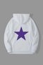 Women's Star Printed Hooded Sweatshirt - 3
