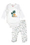 Baby Bottom and Top Set Long Sleeve Snap-On Bodysuit Bottom with Booties Pack of 2 50% Bamboo 50% Cotton Oexo Text