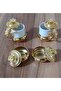 Groom's Coffee Cup Set with Turkish Delight Holder Cup Sets Gold Metallic Yellow Gold Yellow Cups - 4