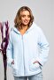 Women's Baby Blue Fleece Cardigan - 5
