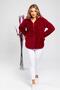 Women's Burgundy Fleece Cardigan - 5