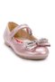 Bow Tie Stone Velcro Girls Ballerina Shoes 254 Vakko - 6