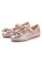 Bow Tie Stone Velcro Girls Ballerina Shoes 254 Vakko - 3
