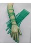 Bella evening dress bridal gloves long green - 2
