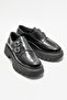 Black Leather Women's Casual Shoes - 2