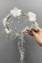 Special Design Bridal Tiara and Hair Accessory with Pearls and Flowers for the Most Beautiful Brides – Crown, Crystal Stone – t - 3