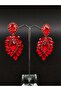 Earring Assortment Red Crystal Stone Henna Wedding Bridal Earring – Bijoux Earring, Stylish Design – Bijuter