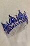 Wedding Material Blue Crystal Stone Metal Case Henna and Bridal Crown – Magnet, Gift, Ornamental Accessories - 2