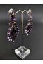 Earring Types Purple Crystal Stone Henna Wedding Bridal Earring – Bijoux Earring, Stylish Design – Bijoux Earring - 2