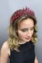 Wedding Material Burgundy Color Bridal Henna Crown – Special Design, Accessory, Quality Production, Eye-Catching Style - 3