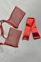 Bridal Accessory Red Piping Bridal Veil Face Cover – Bridal Accessory, Stylish Design – Bridal Access - 3