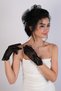 Wedding Wedding Product Black Short Lace Bridal Gloves and Bridal Cap – Gloves, Stylish Design - 2