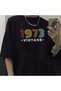 Rainbow Vintage Black Unisex Oversize T-shirt - 2