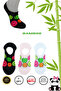 Bamboo Quality Invisible Sneakers Seamless Children's Socks (3 Pairs) Patterned Short Socks - 2