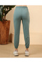 Women's Sweatpants with Front Seam and Pocket Detail - 3