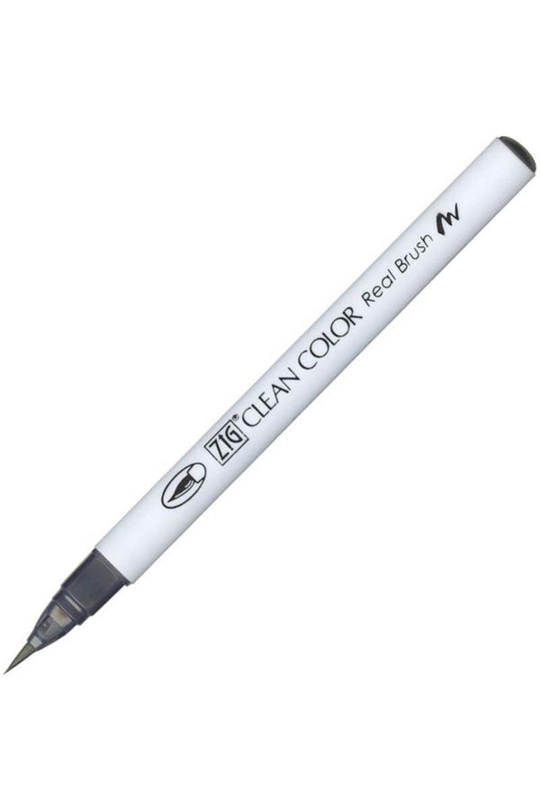 Zig-Clean Color Real Brush Rb-6000At 090 Gray Brush Tip Pen 1