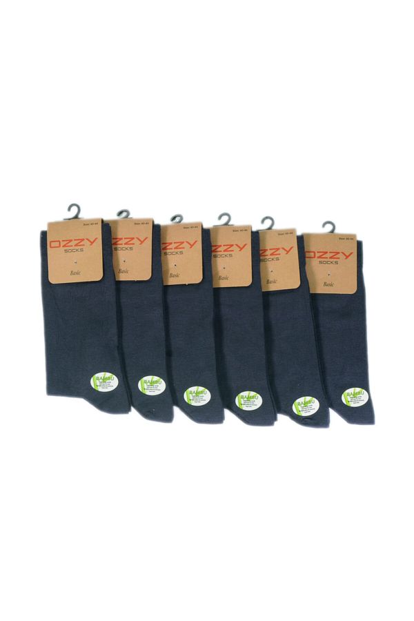 Ozzy Socks-Мъжки тъмносини бамбукови безшевни чорапи до глезена, чифт от 6 броя 1