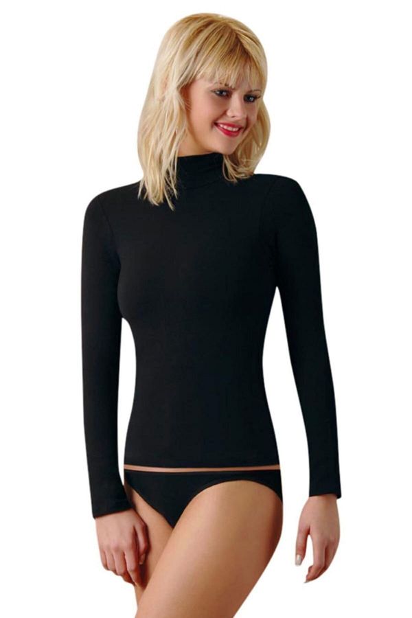 Womens black turtleneck bodysuit 2025