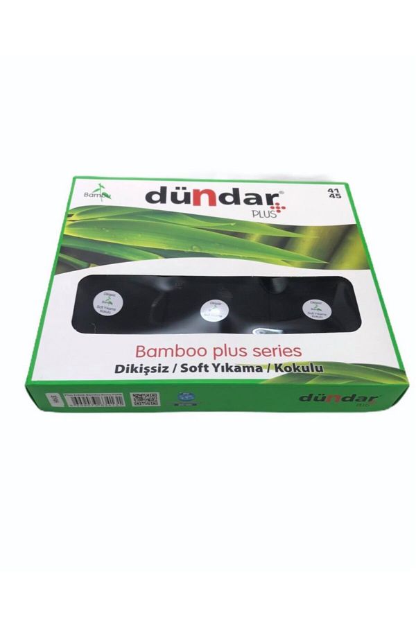 Dündar-Ανδρικές κάλτσες Black Plus Bamboo Booties 12 τεμαχίων 1