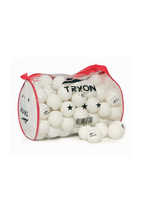 TRYON-MTT-065 100 Pcs 1 Star Table Tennis Ball White 1