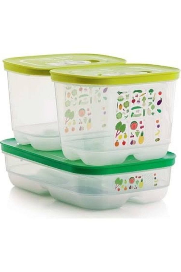 Tupperware-Greenhouse Refrigerator Storage Container Set of 3 2 X 1.8 lt Vertical / 1.8 lt Horizontal 1