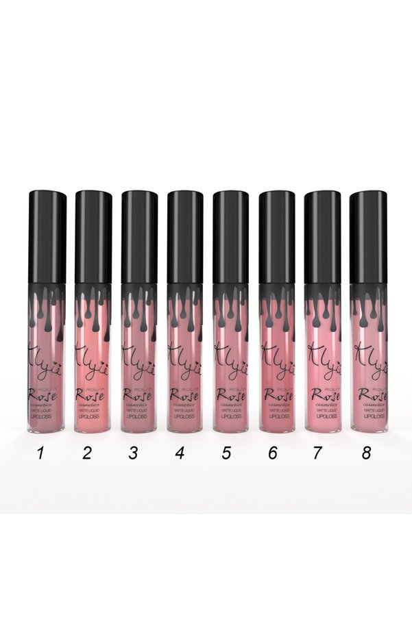 MUJGAN Rose Kylie Matte Liquid Lipstick Set of 8 (1 - 8)