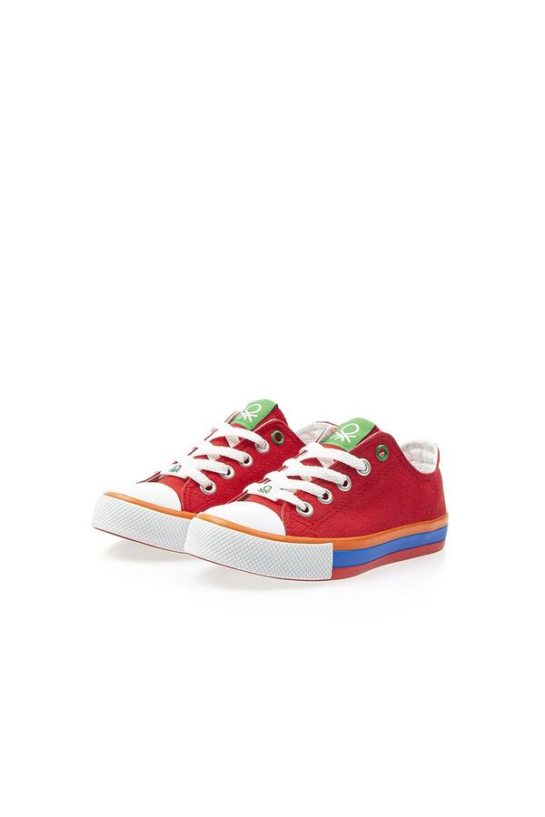 Benetton-Red children's SneaKers - Lace-up, Model 30175 1