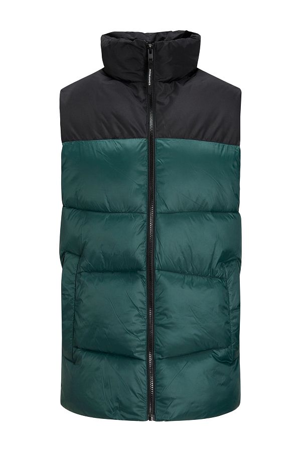 Jack & Jones-Gefütterte Herrenweste BODYWARMER mit hohem Kragen und seitlichen Eingrifftaschen 1