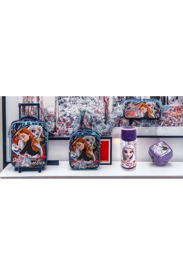 Frozen-Kindergarten Bag with Squeegee Box Connection (5 PIECES SCHOOL SET) 1