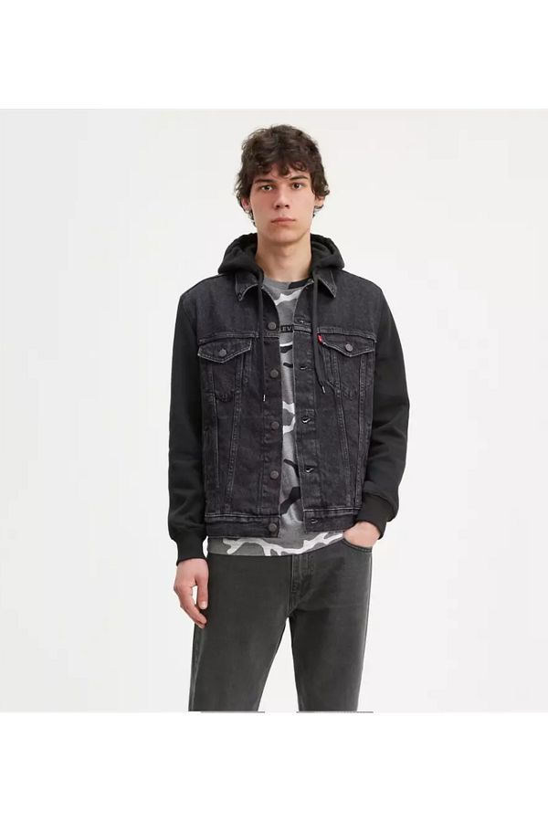 Levi's men's hybrid hooded trucker jacket deals