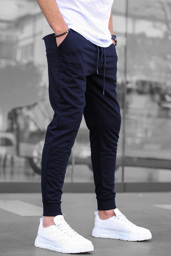 Tight Lady Men s Navy Blue Elastic Leg Tracksuit 4821 Trendyol