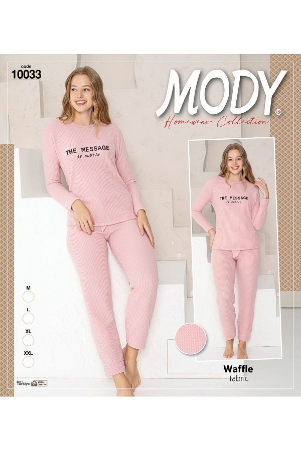 MODY Waffle Fabric Winter Women s Pajamas Set Trendyol