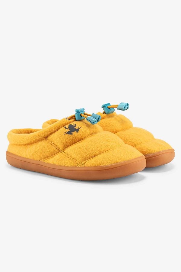 HOPFRÖG-Pantofi pentru copii Hoppuff Fleece Yellow Barefoot 1