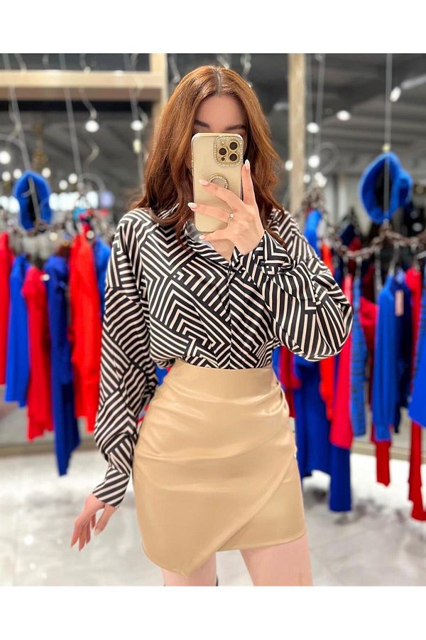 Asymmetrical leather skirt new arrivals