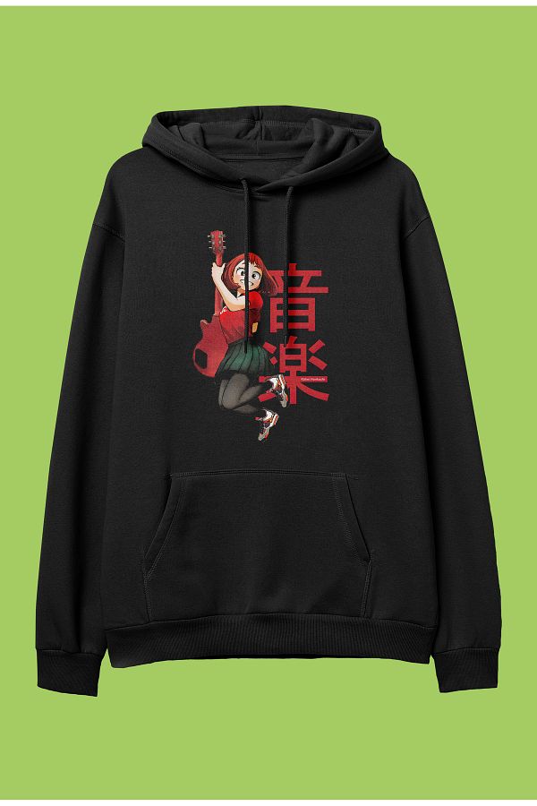 Corvo Oversize My Hero Academia Ochako Uraraka anime character printed hooded sweatshirt hoodie Trendyol