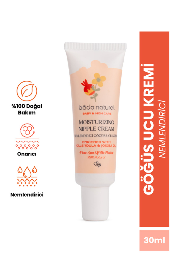 Bade Natural Nemlendirici Göğüs Ucu %100 Doğal Çatlak ve Bakım Kremi 30 ml