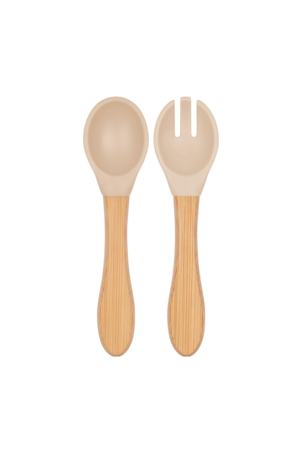 OiOi Mama Kaşığı ve Çatal Seti Bubble Beige