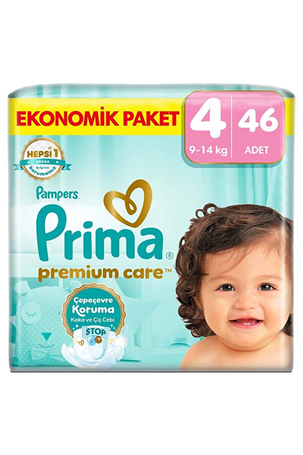 Prima Bebek Bezi Premium Care 4 Numara 46 Adet Ekonomik Paket