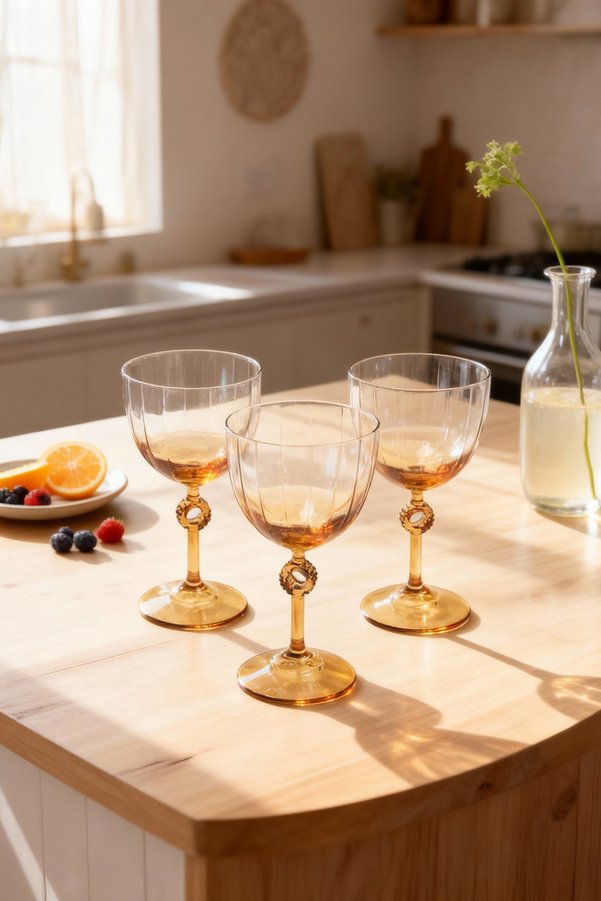 Trendyol Home 3-Piece Amber Colored Glass 270 Cc Tphaw26Kdh00002