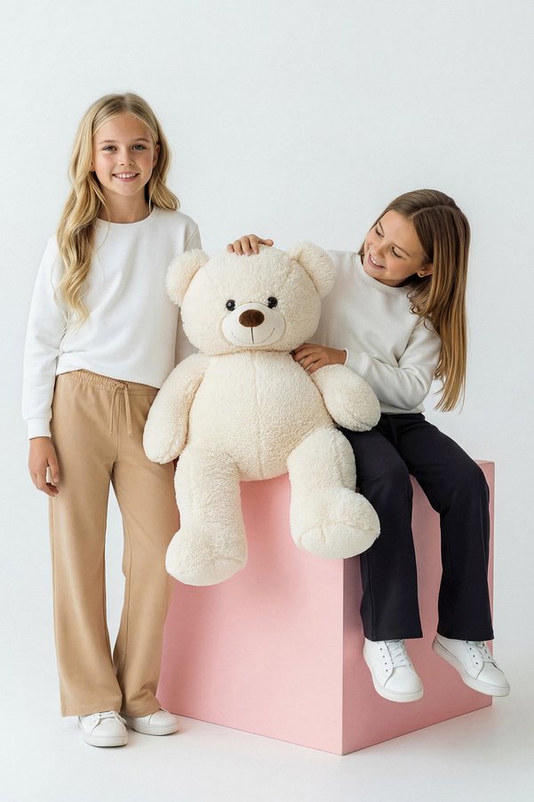 TRENDYOLKIDS Anthracite-Beige 2-Piece Plain/Basic Elastic Waist Knitted Girls' Trousers Tkdaw26Ta00002