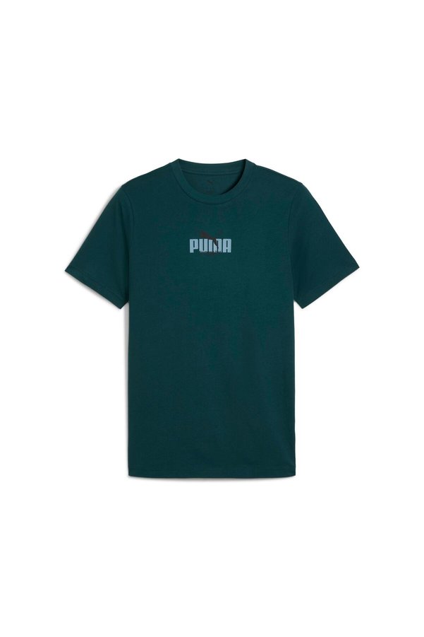 Puma GRAPHIC PUMA Wording Tee Green Terrain