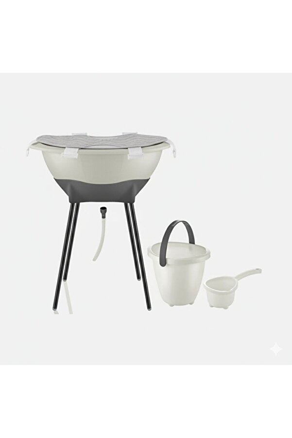 Babyjem Elegant Giderli Küvet Seti & Küvet Filesi - Kum Beji