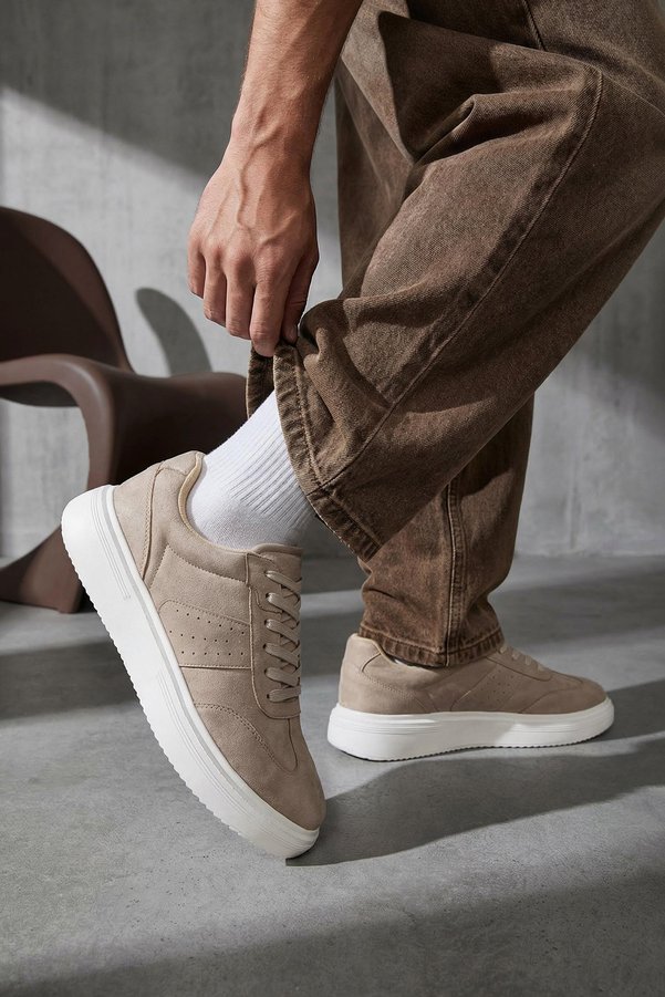 Trendyol Shoes Mink Suede Men's Sneaker Takss26Sn00008
