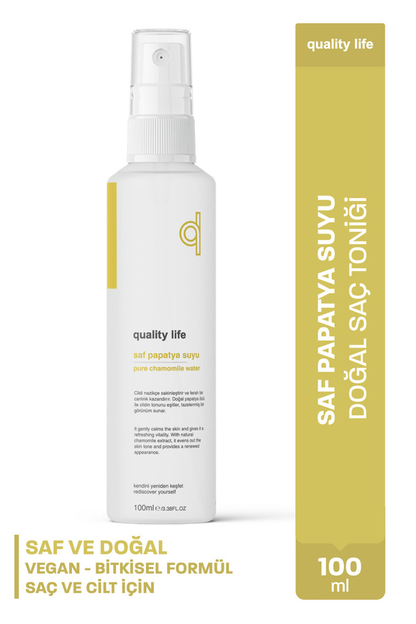 Quality Life Doğal Papatya Suyu Saç Açıcı Sprey Saç Renk Açıcı Saf Saç Toniği Parlaklık Veren Tonik Bebek 100 ml