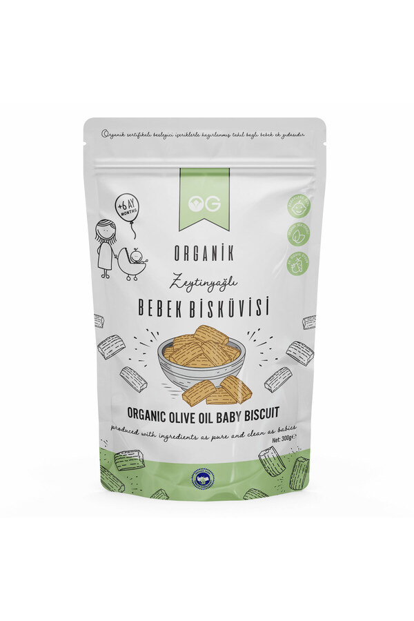 OG natural Organik Bebek Bisküvisi 300 gr 6 Ay