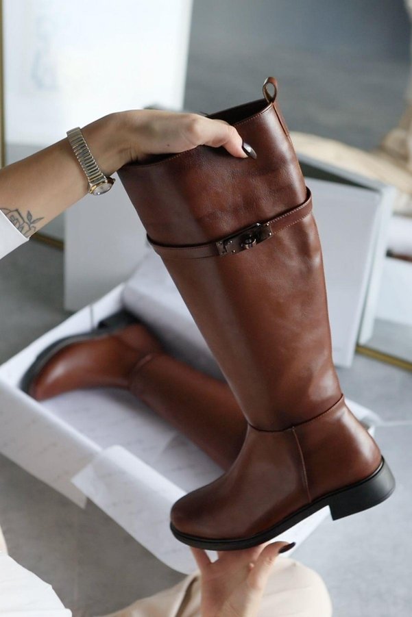 Limoya Kanako Tan Accessorized Zippered Women's Short Heeled Boots