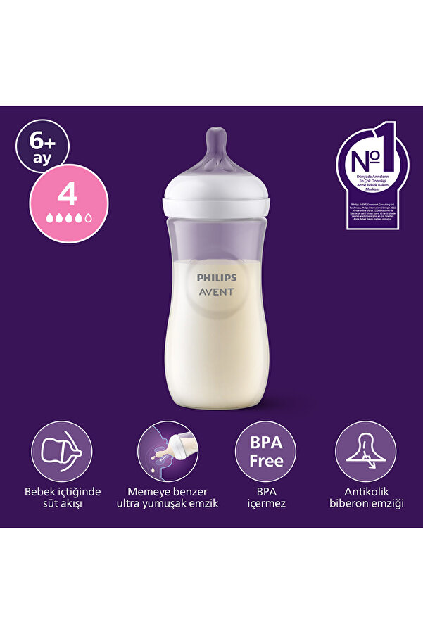 Philips Avent Doğal Tepkili PP Biberon, 330ml, 6+ Ay, SCY906/01