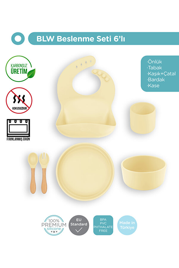 OiOi Beslenme Seti BLW Set III - Mellow Yellow