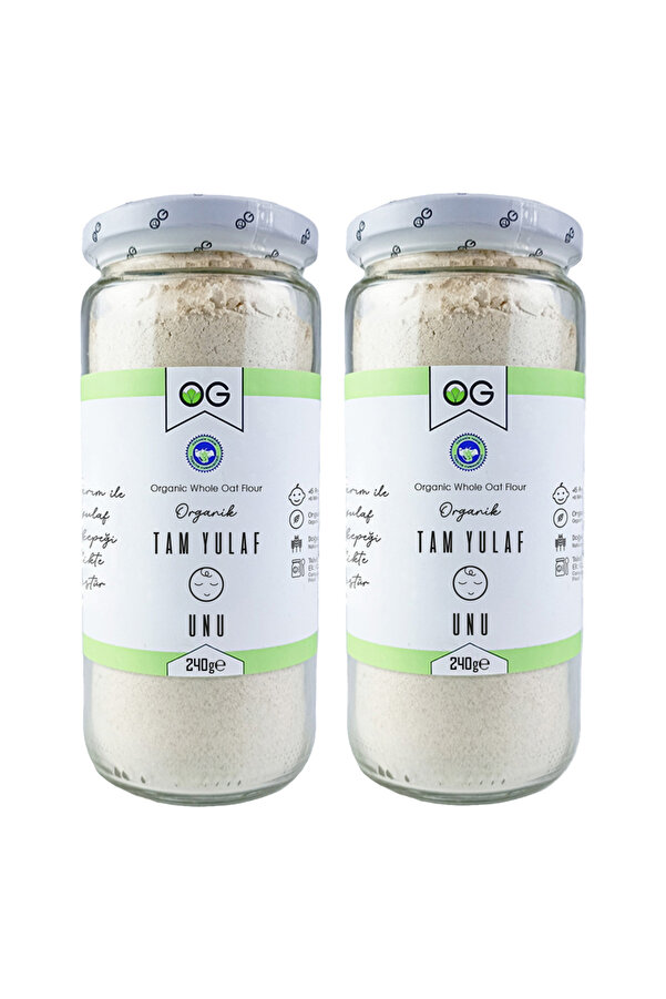 OG natural 2'li Organik Tam Yulaf Unu 240 Gr