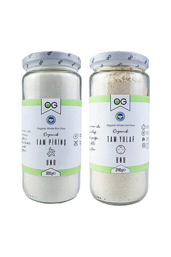 OG natural Organik Tam Pirinç Unu ve Organik Tam Yulaf Unu Seti